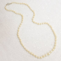 19" Graduated Strand of Creamy Cultured Pearls