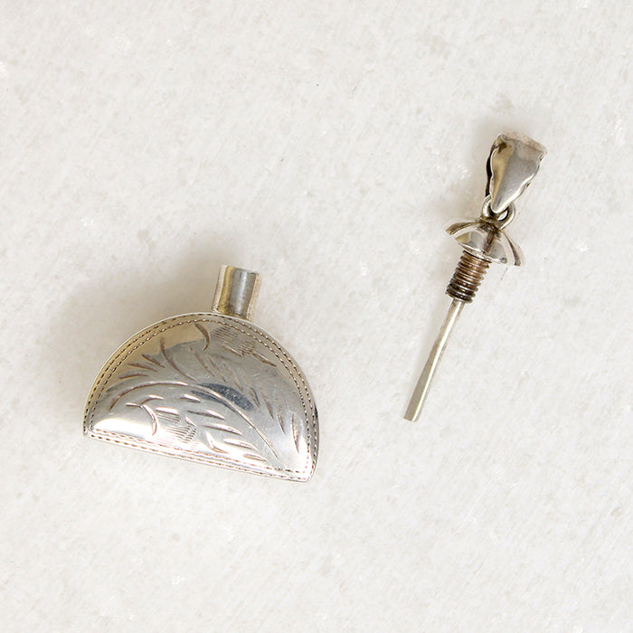 Vintage Sterling Silver Perfume Bottle Pendant