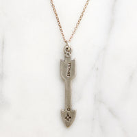 Sterling Silver Arrow Pendant with Thunderstorm Motif