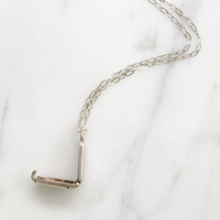 Art Deco Make-Up Compact Charm Necklace