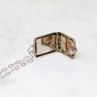 Art Deco Make-Up Compact Charm Necklace
