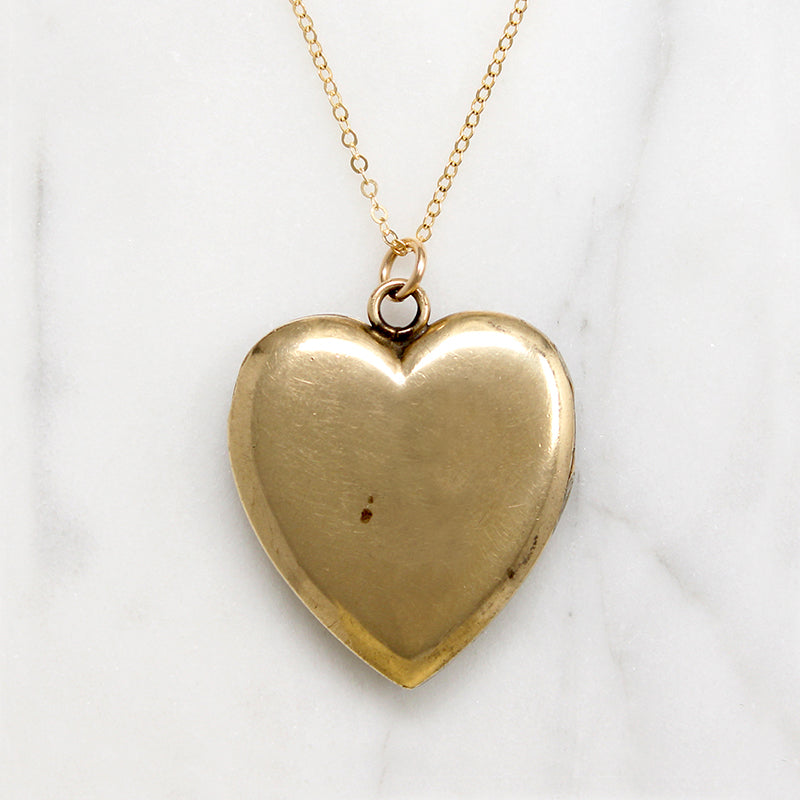 Hearts & Flowers 1940s Gold Fill Locket