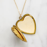 Hearts & Flowers 1940s Gold Fill Locket