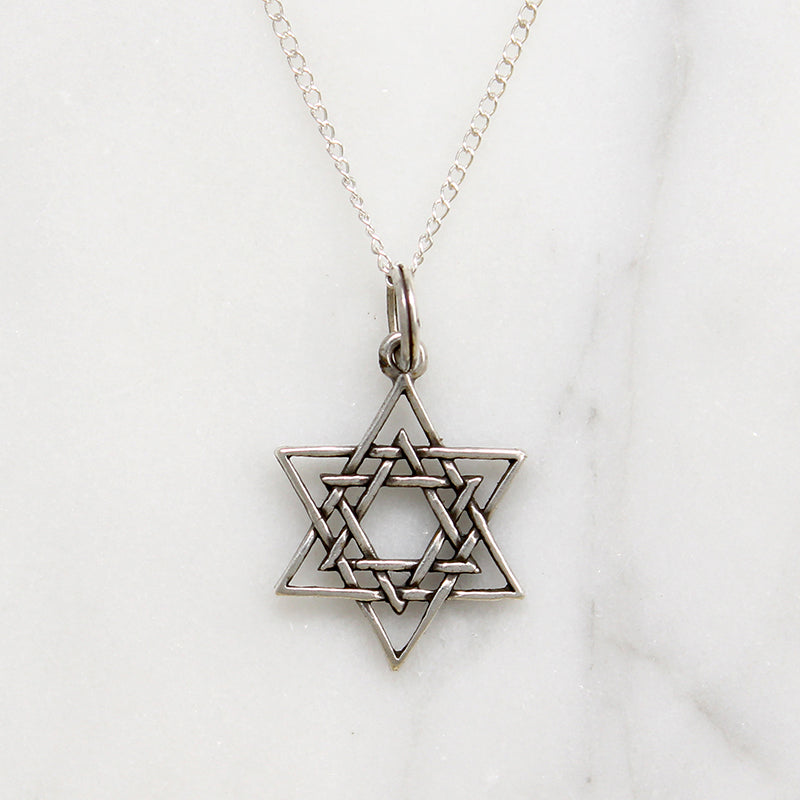 Lightweight Sterling Silver Star of David Pendant