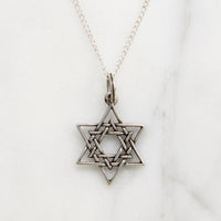 Lightweight Sterling Silver Star of David Pendant
