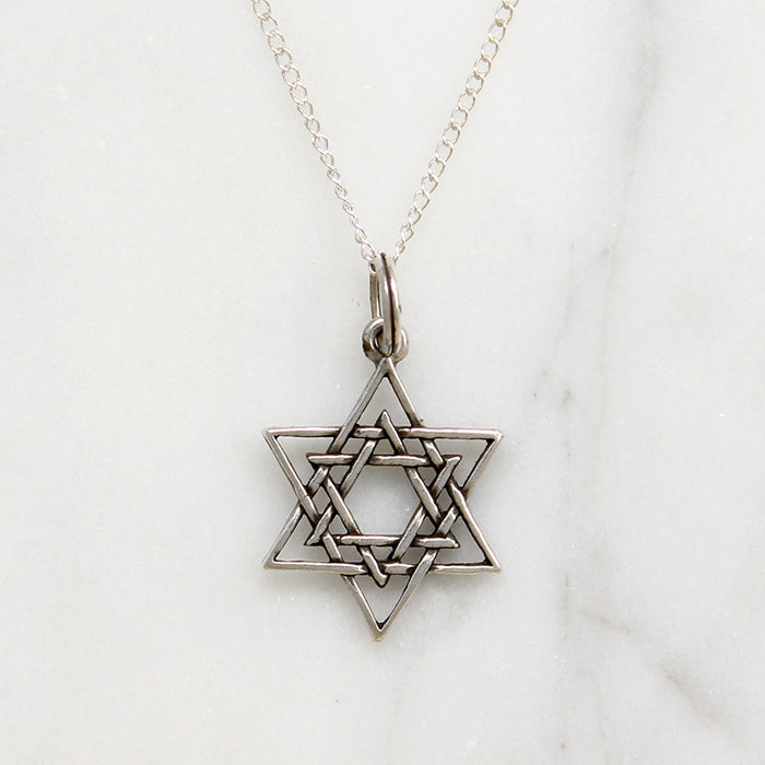 Lightweight Sterling Silver Star of David Pendant
