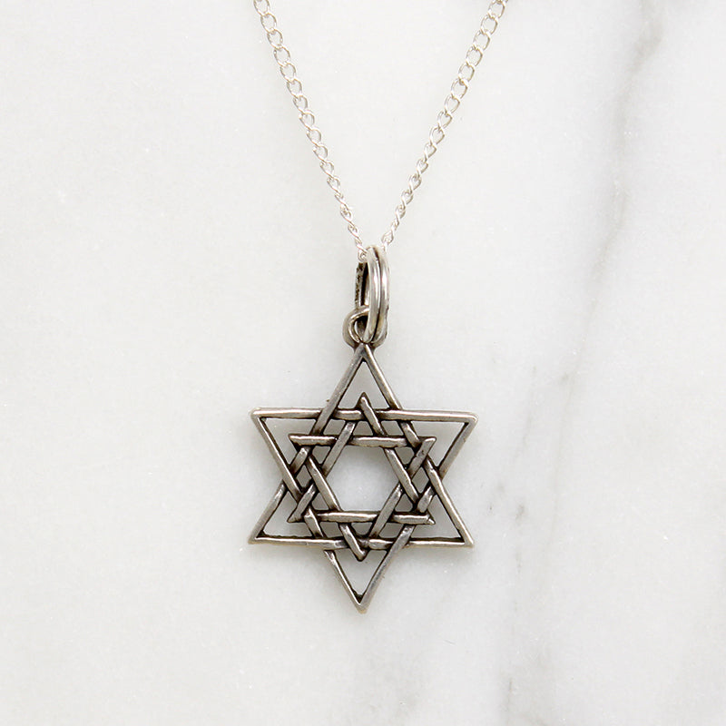 Lightweight Sterling Silver Star of David Pendant