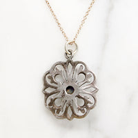 Brilliant Opal & Sterling Silver Flower Pendant