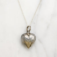 Engraved Sterling Silver Heart Pendant
