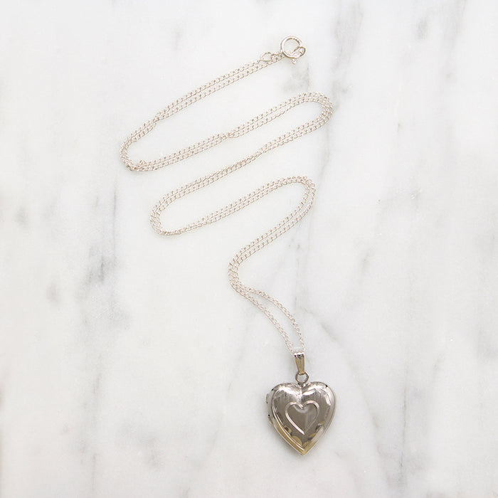 Hearts Within Hearts Sterling Silver Locket