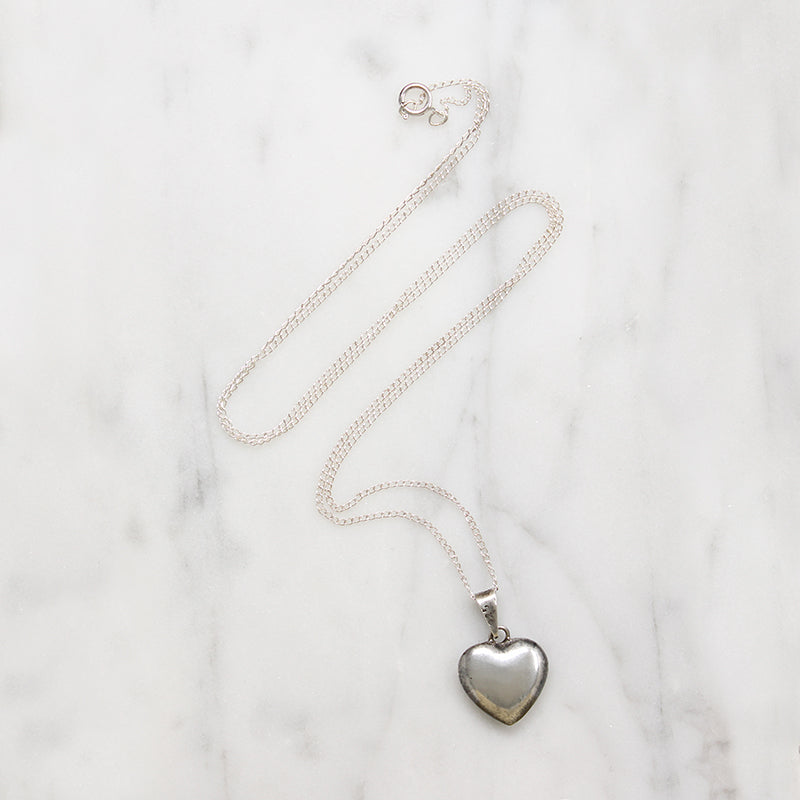 Small Mexican Sterling Silver Heart Pendant