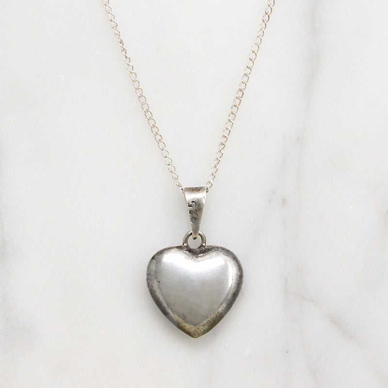 Small Mexican Sterling Silver Heart Pendant