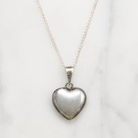 Small Mexican Sterling Silver Heart Pendant