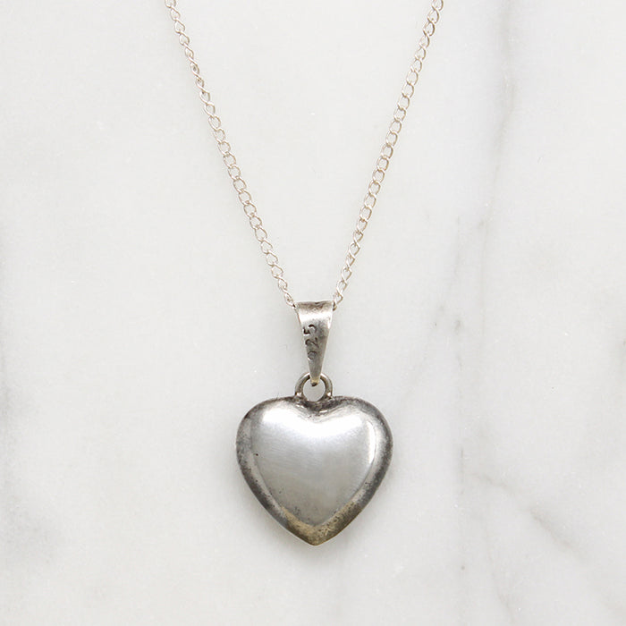Small Mexican Sterling Silver Heart Pendant