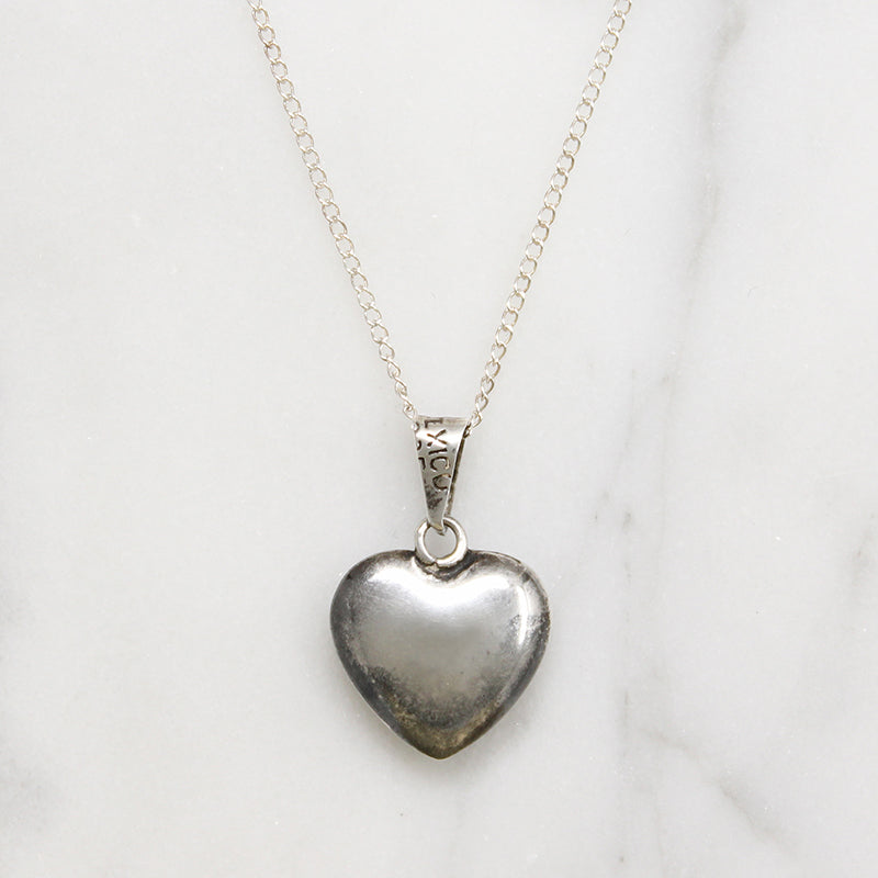 Small Mexican Sterling Silver Heart Pendant