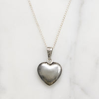 Small Mexican Sterling Silver Heart Pendant
