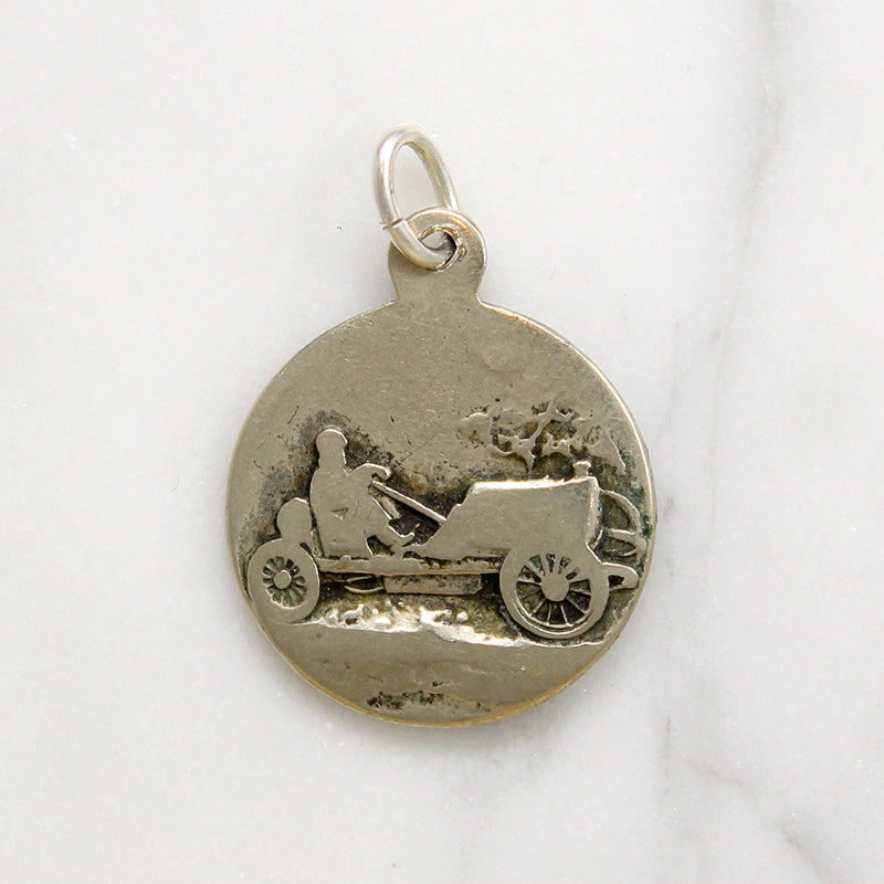 St. Christopher Medal with Roadster on Reverse