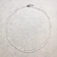 Scintillating Rock Crystal Beads with Marcasite Clasp