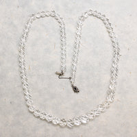 Scintillating Rock Crystal Beads with Marcasite Clasp