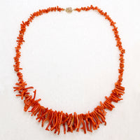 Fierce 1920s Branch Coral Bead Necklace