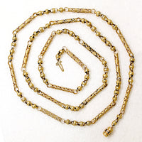 Opulent 18k Gold Chain with Enameled Clasp c.1780