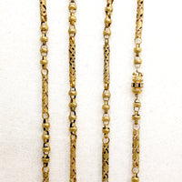Opulent 18k Gold Chain with Enameled Clasp c.1780