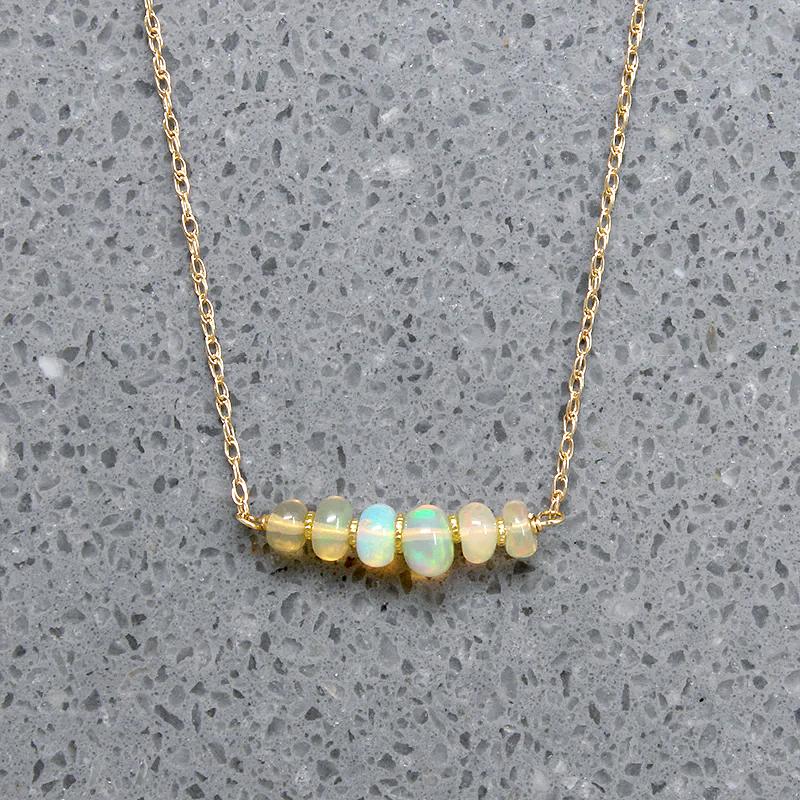 Olio Arc Necklace in Opals by brunet