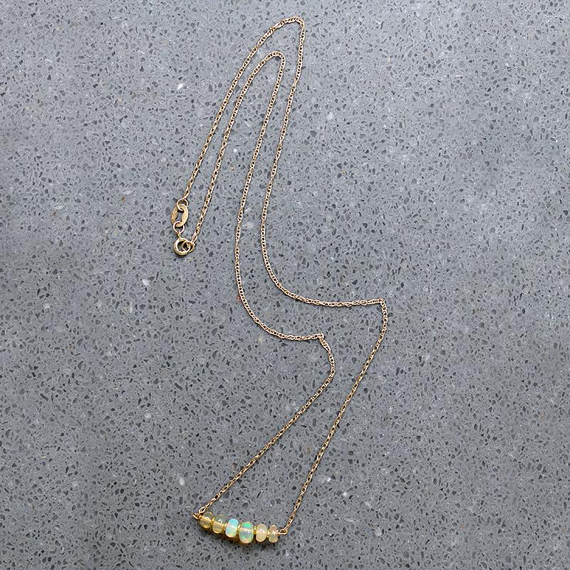 Olio Arc Necklace in Opals by brunet