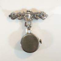Sparkling Rhinestone Kingston Watch Brooch