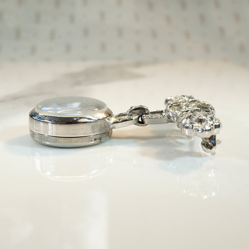 Sparkling Rhinestone Kingston Watch Brooch