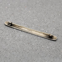 Tasteful Edwardian Black & Cream Guilloché Bar Pin