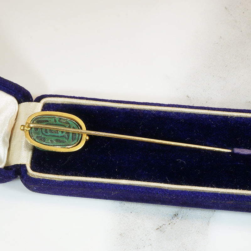 Beautifully Detailed Gold Scarab Lapel Pin