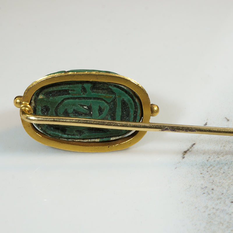 Beautifully Detailed Gold Scarab Lapel Pin