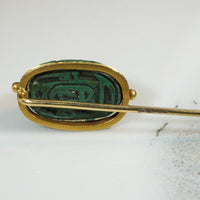 Beautifully Detailed Gold Scarab Lapel Pin