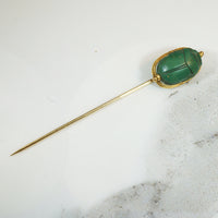 Beautifully Detailed Gold Scarab Lapel Pin