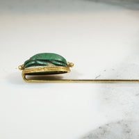 Beautifully Detailed Gold Scarab Lapel Pin