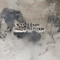 Siam Silver Heart Brooch with Two Dancing Girls