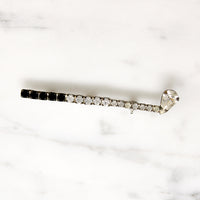 Sporty Black & White Rhinestone Golf Pin