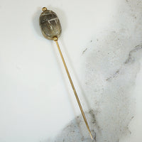 Antique Steatie Scarab Stick Pin