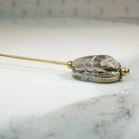 Antique Steatie Scarab Stick Pin