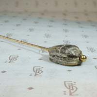 Antique Steatie Scarab Stick Pin