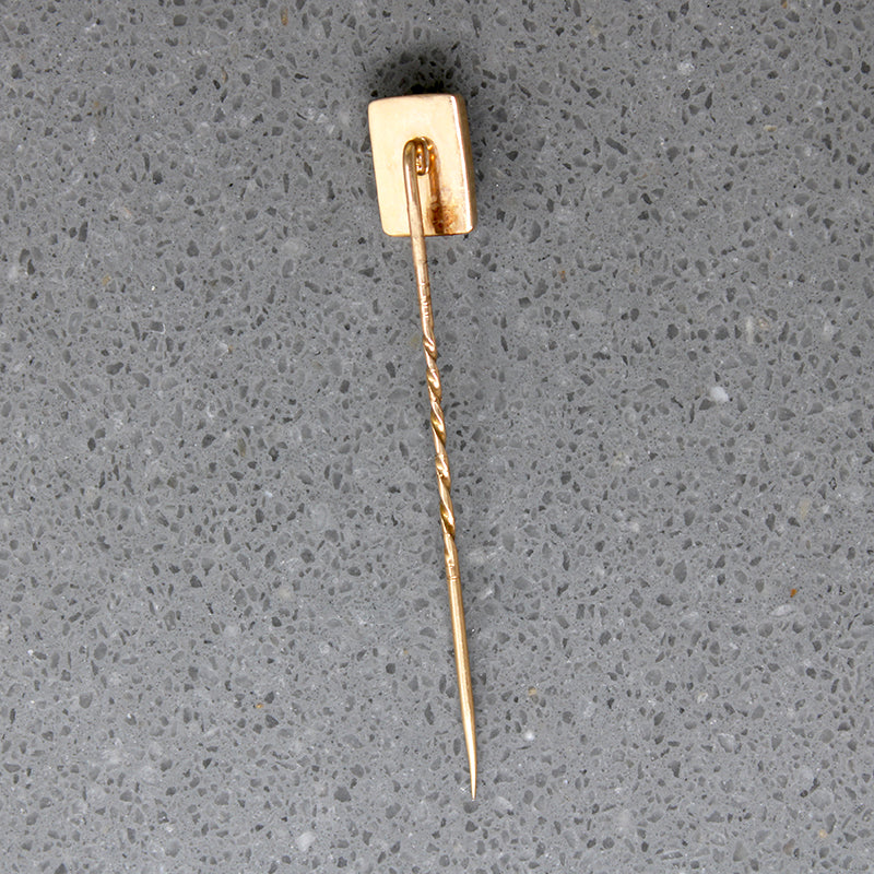 Victorian Hardstone Cameo Bust on Gold Stick Pin