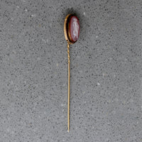 Hardstone Cameo of Gracile Woman on 18k Gold Stick Pin