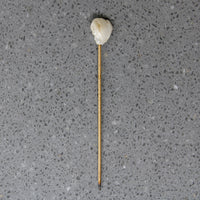 Glossy River Pearl on 19k Gold Victorian Stick Pin