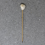 Glossy River Pearl on 19k Gold Victorian Stick Pin