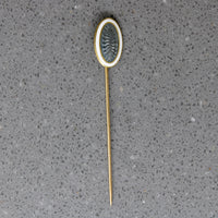 Guilloché Enamel & Gold Edwardian Stick Pin