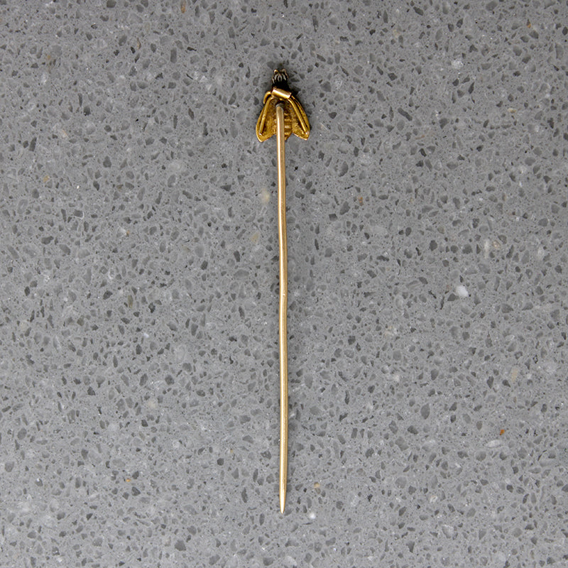 Busy Little Bee Gold & Pearl Stick Pin