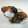 Scottish Flower Pebble Brooch with Carved Agate Petals