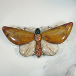 Whimsical Agate Butterfly Scottish Pebble Brooch