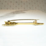 Bewitching Gold & Rose Cut Diamond Arrow Brooch